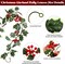Christmas Holly Garland with Berries Artificial Garland(Green)
